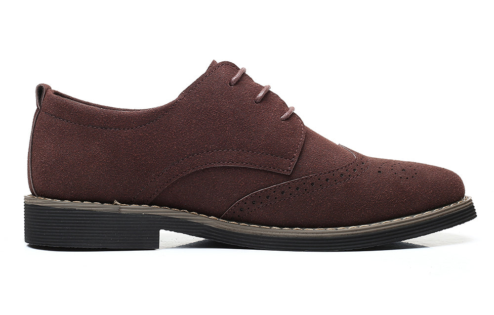 Men's Wingtip Lightweight Suede Derby Shoes