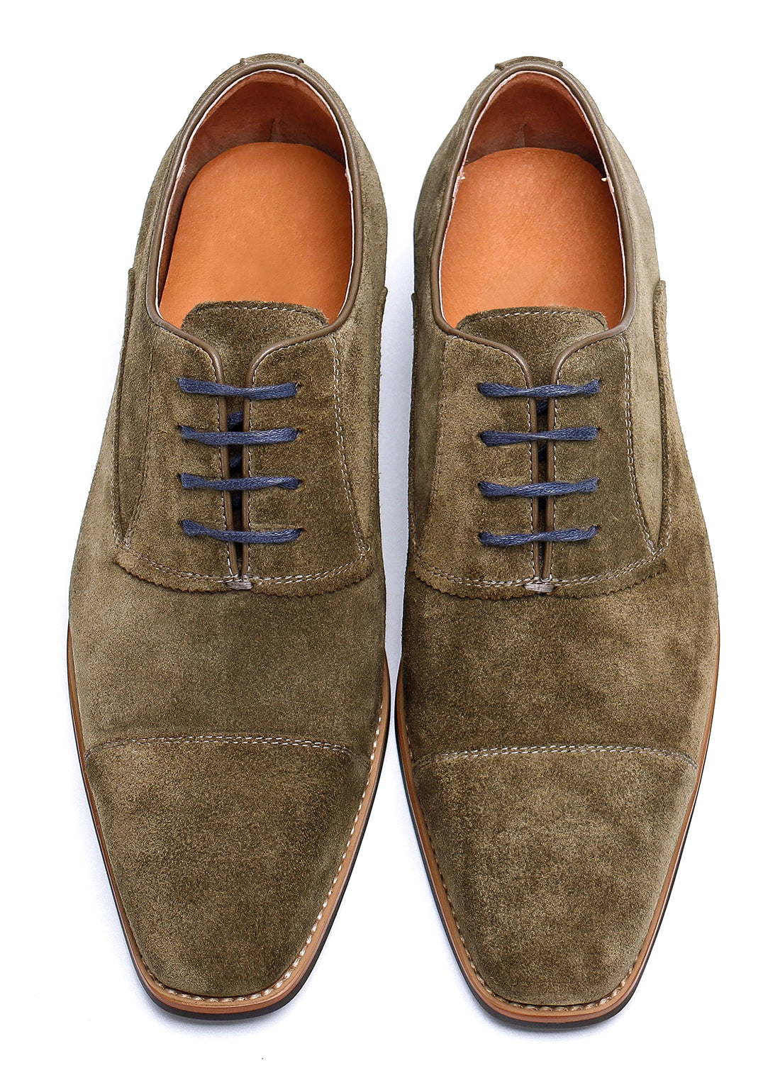 Oxfords de piel de ante transpirable para hombre 