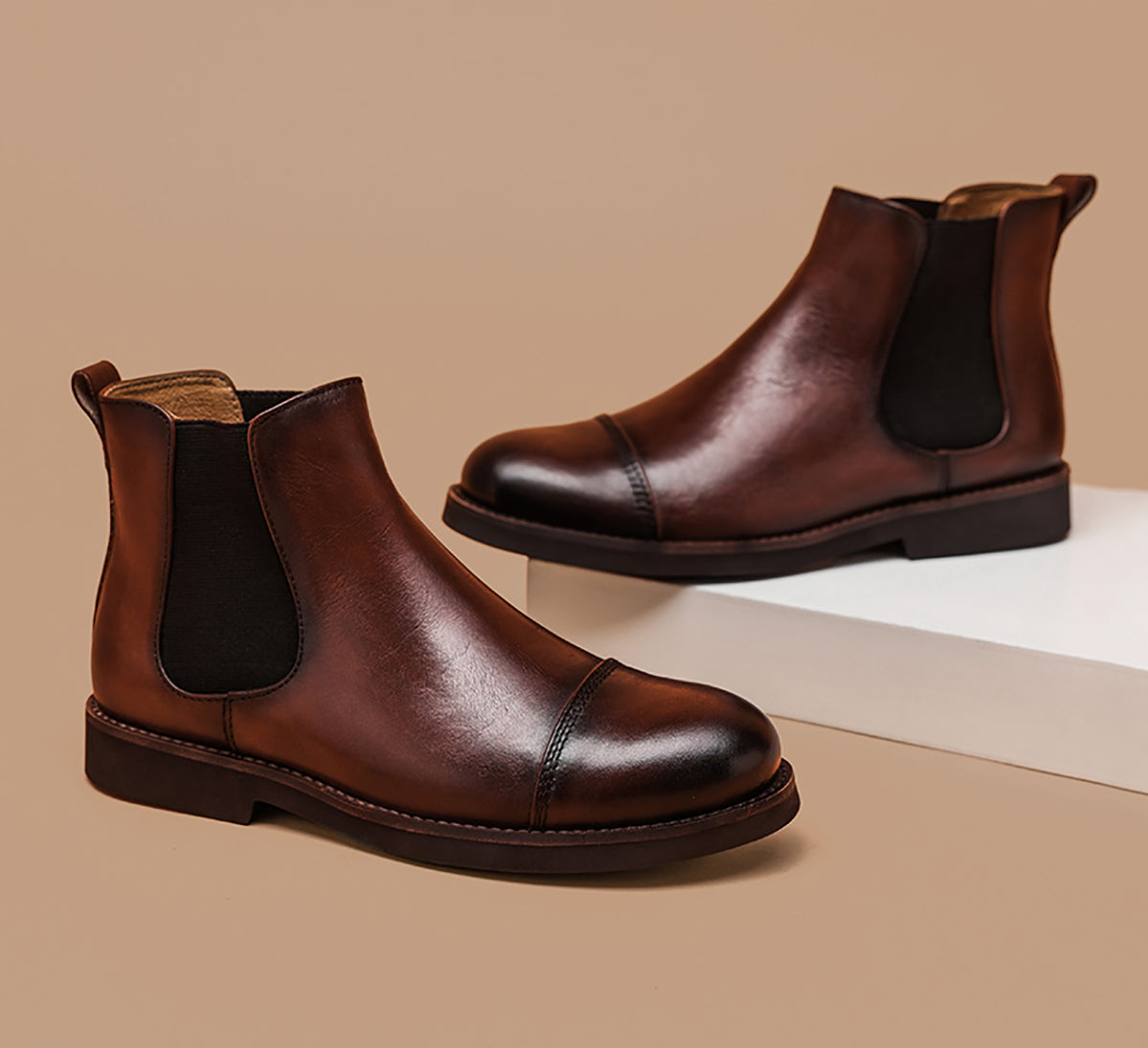 Botas Chelsea clásicas de moda para hombre 