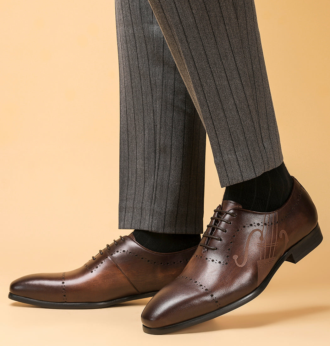 Men's Leather Oxfords Music Notation