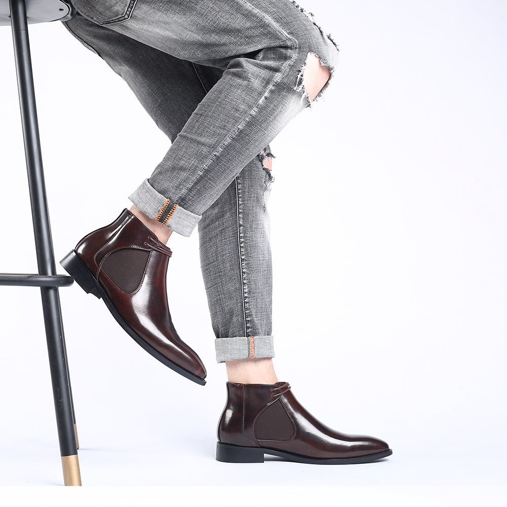 Botas Chelsea elegantes y brillantes para hombre