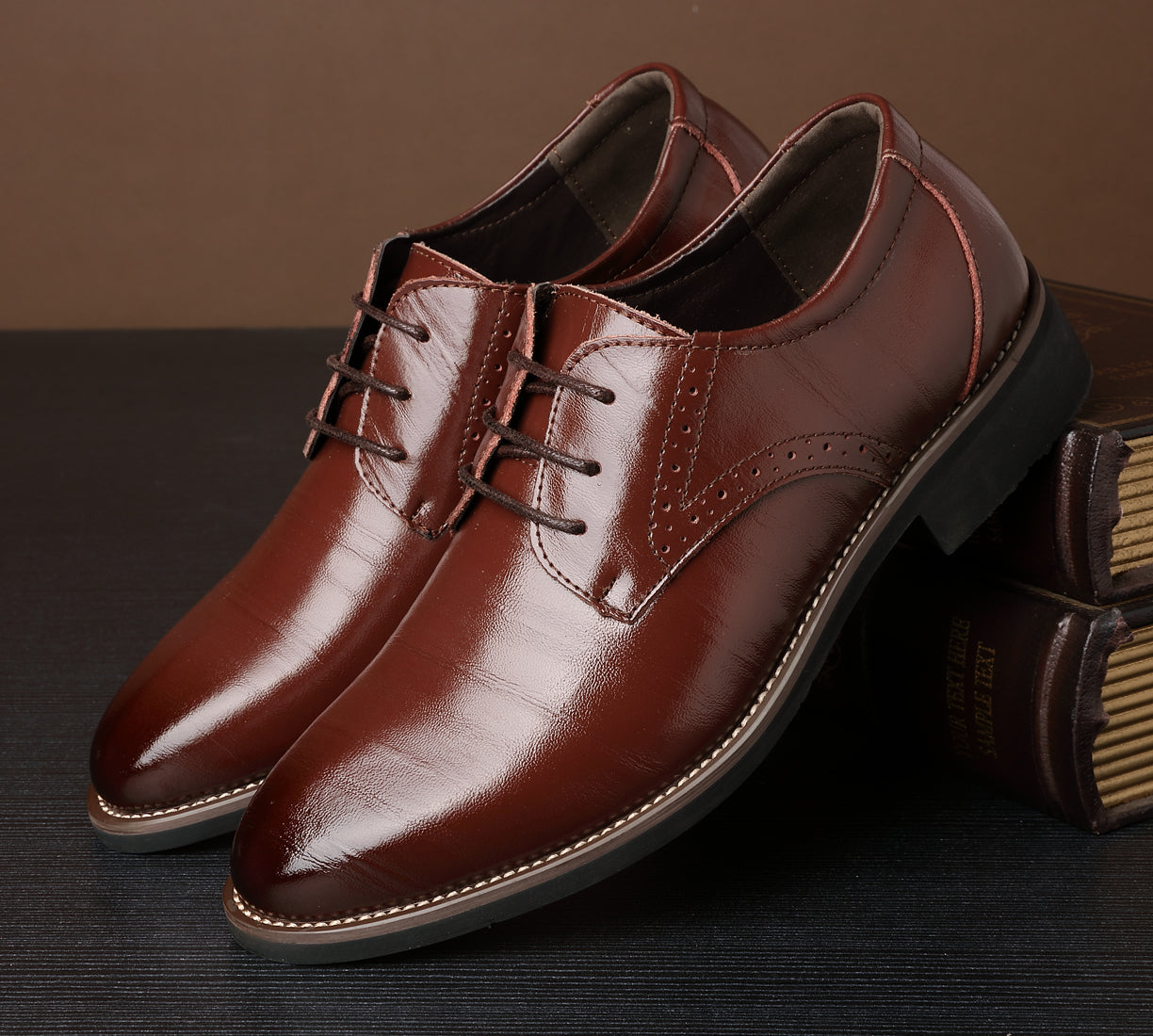 Zapatos brogue informales para hombre Derby