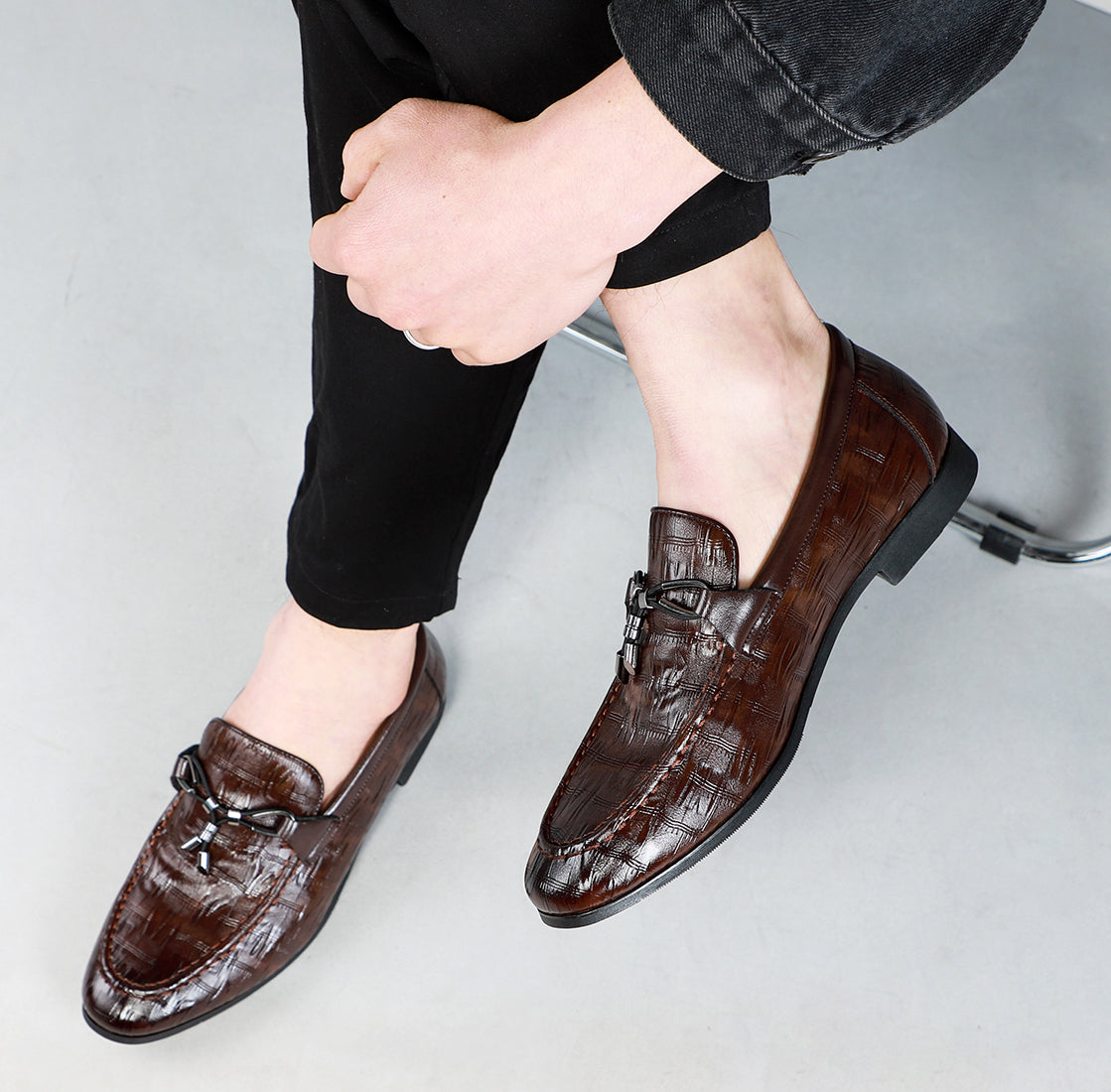 Men's Bow Tassel Smoking Loafers