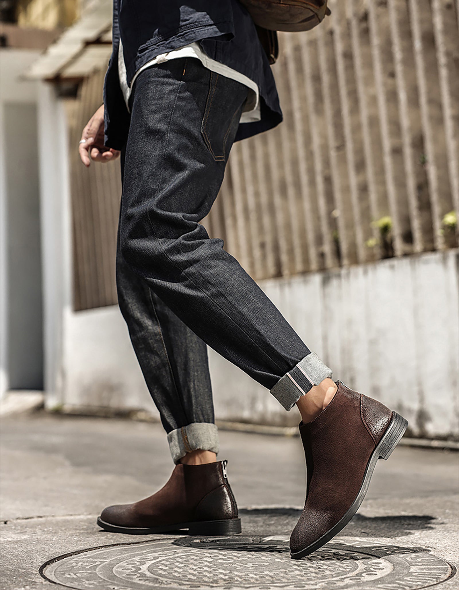 Men's Chelsea Boots Suede Leather