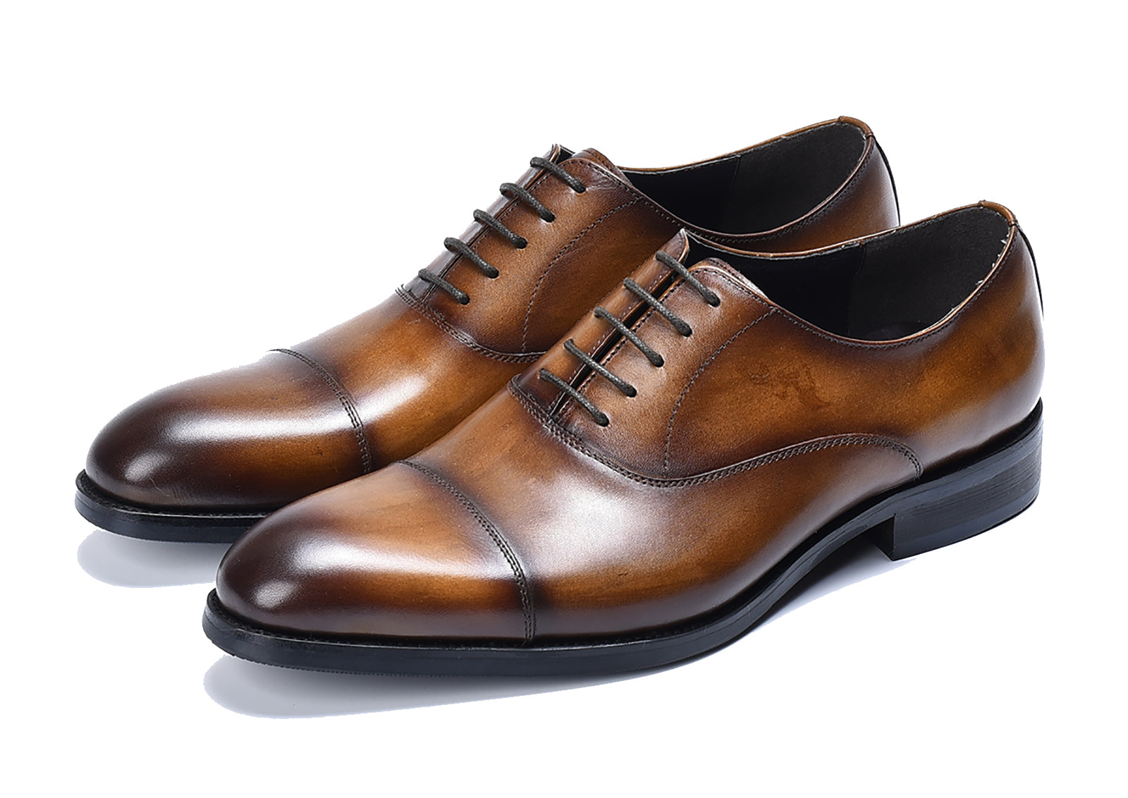 Zapatos Oxford con cordones y punta lisa para hombre 