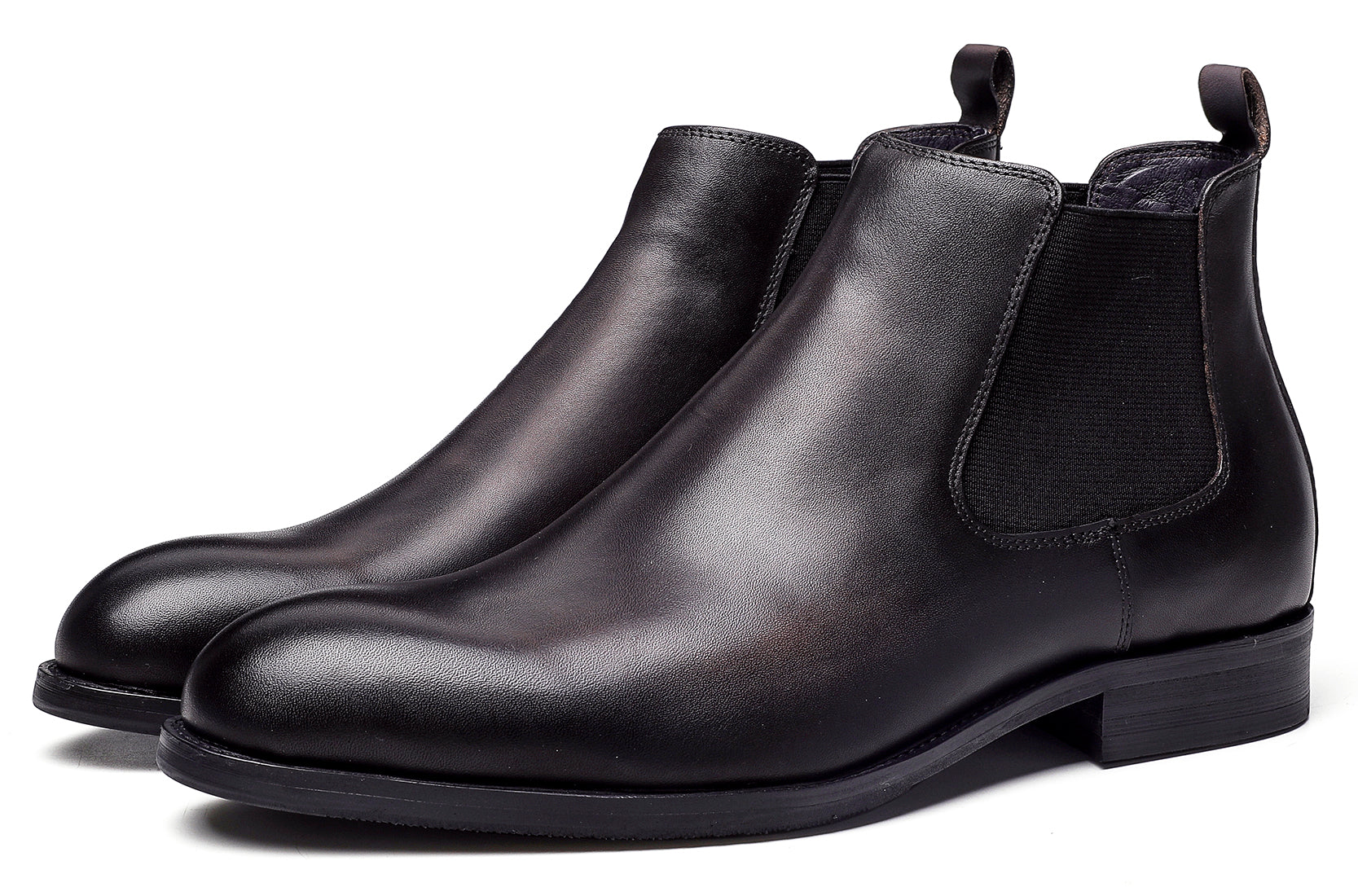 Botas Chelsea de cuero de vestir para hombre