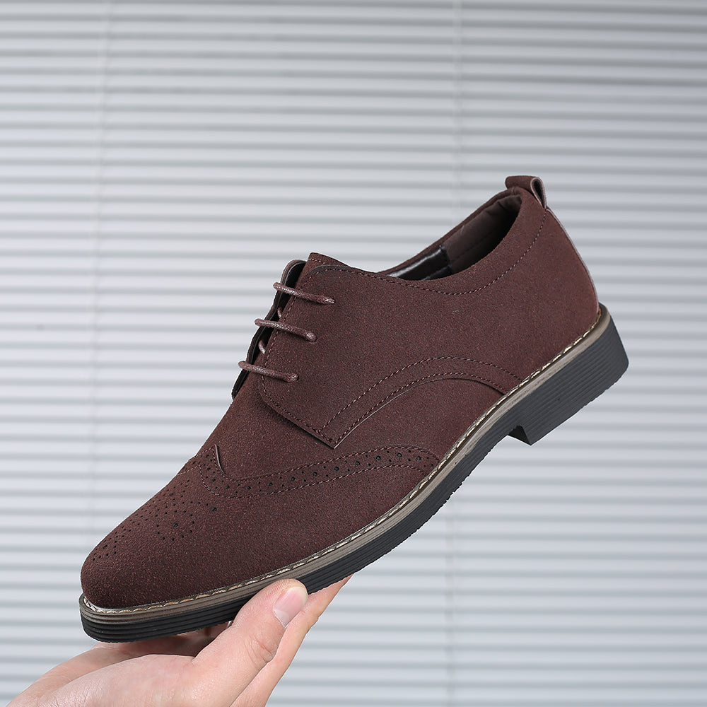 Zapatos Derby de ante ligero Wingtip para hombre