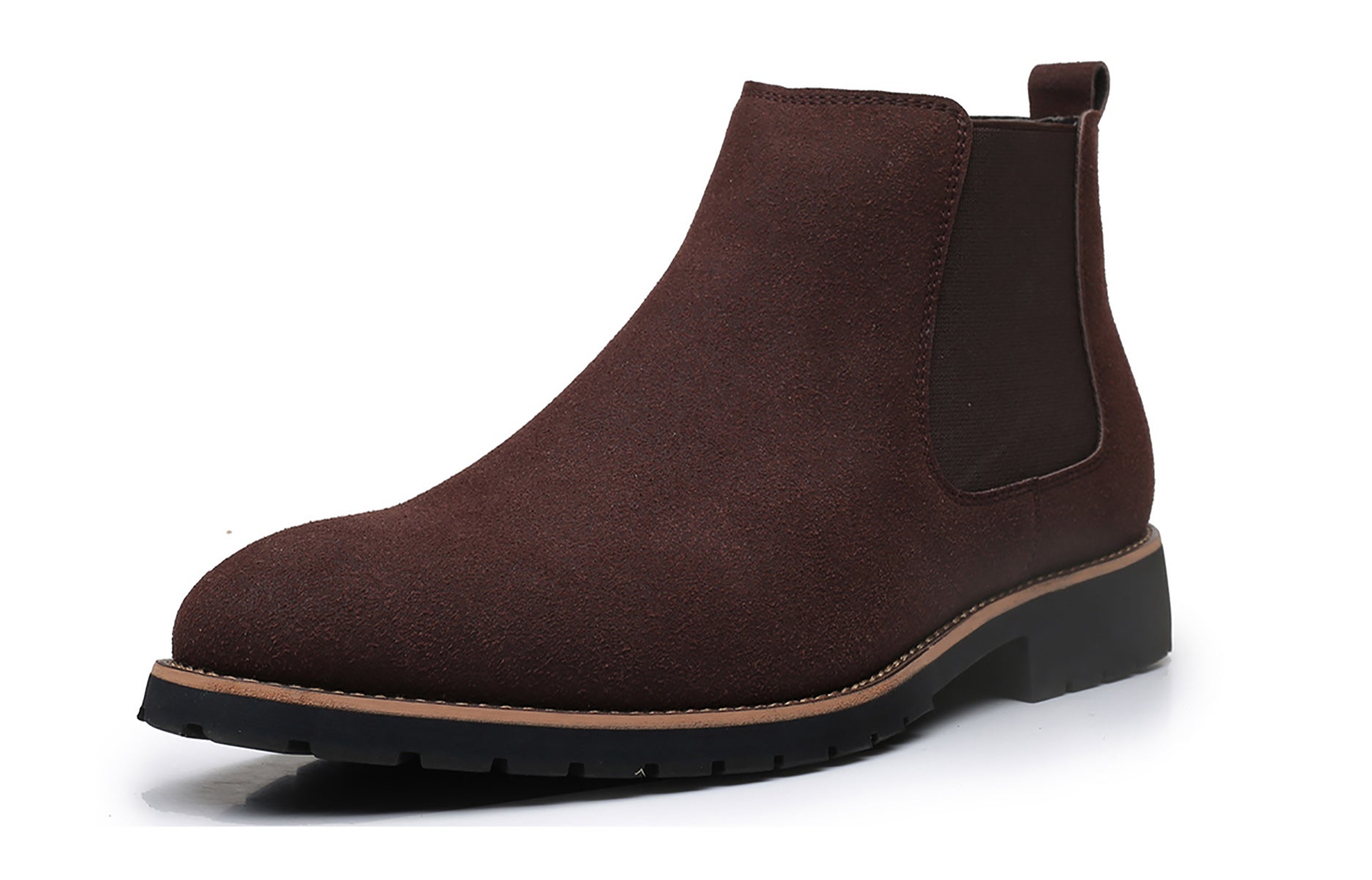 Botas Chelsea de ante para hombre con tacón de 1 pulgada