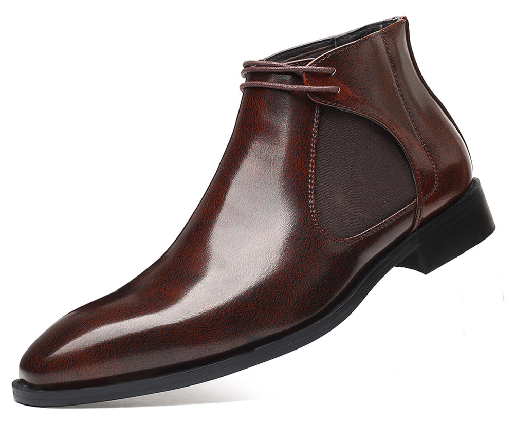 Men's Sleek Shiny Chelsea Boots