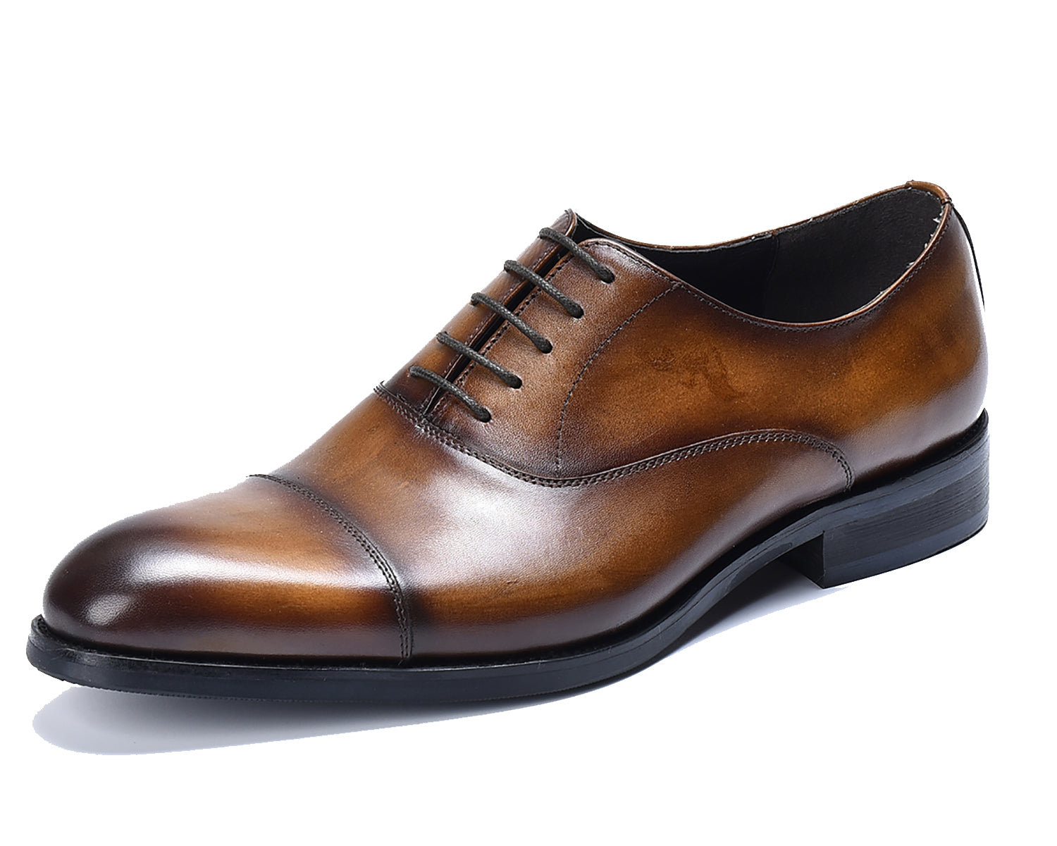 Zapatos Oxford con cordones y punta lisa para hombre 