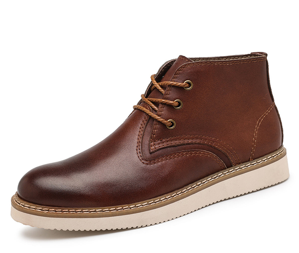 Santimon Genuine Leather Chukka Boots