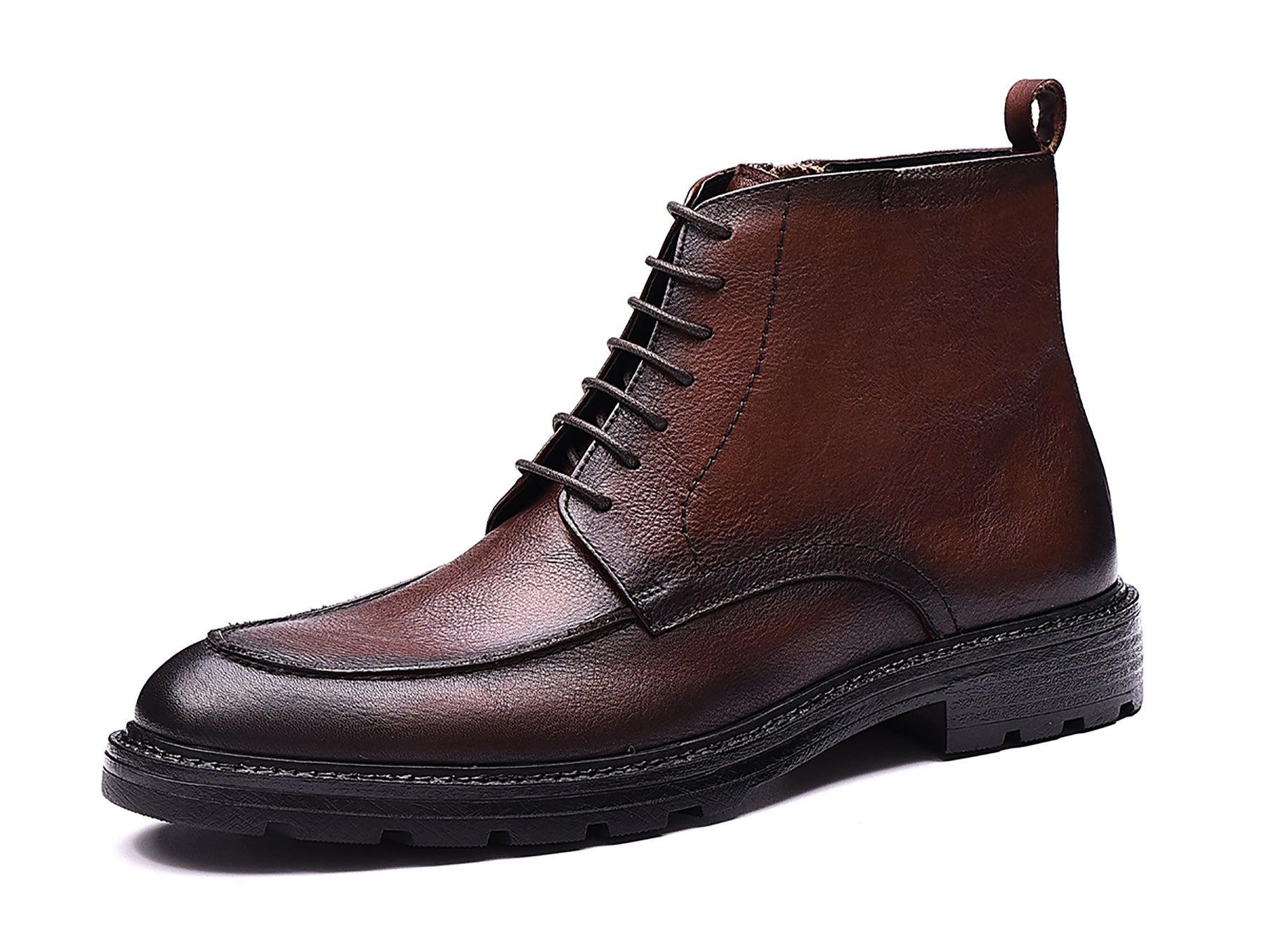 Men's Leather Zipper Retro Dress Boots