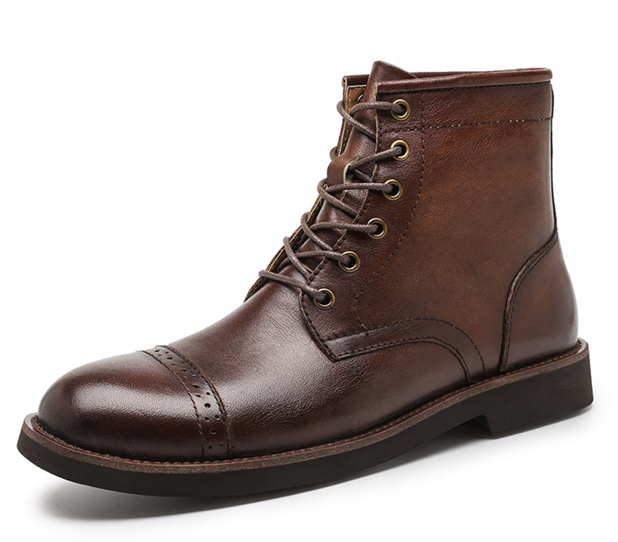 Botas utilitarias de vestir brogues para hombre