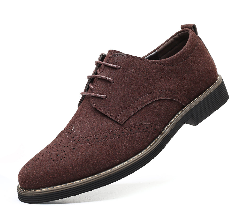 Men's Wingtip Lightweight Suede Derby Shoes