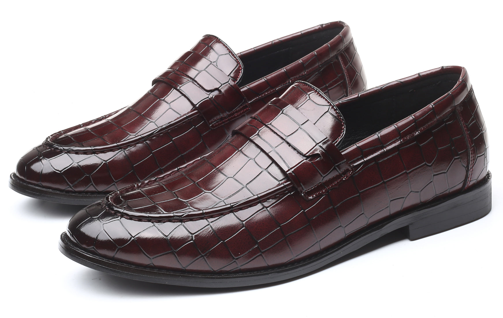 Mocasines Penny a cuadros para hombre