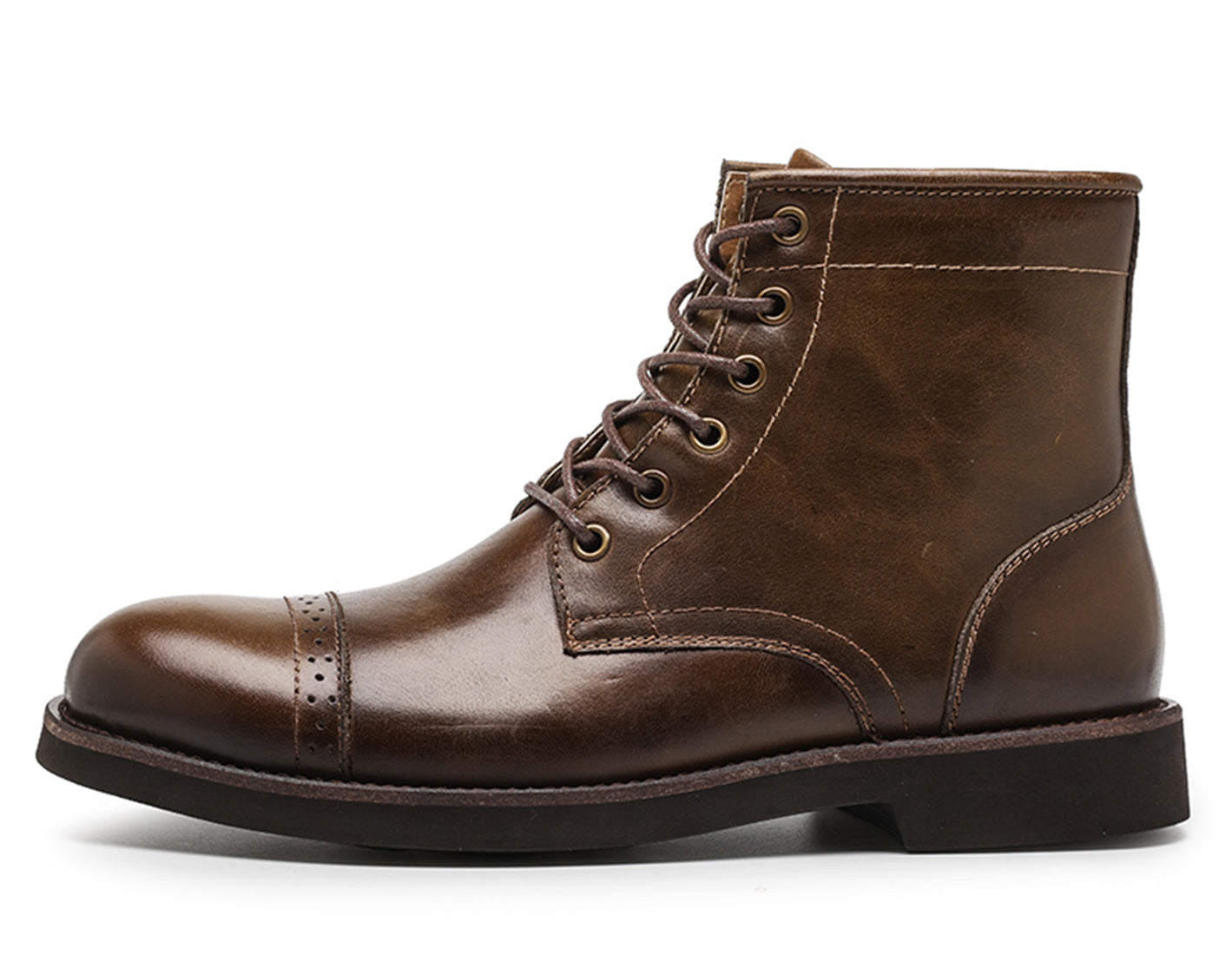 Botas utilitarias de vestir brogues para hombre