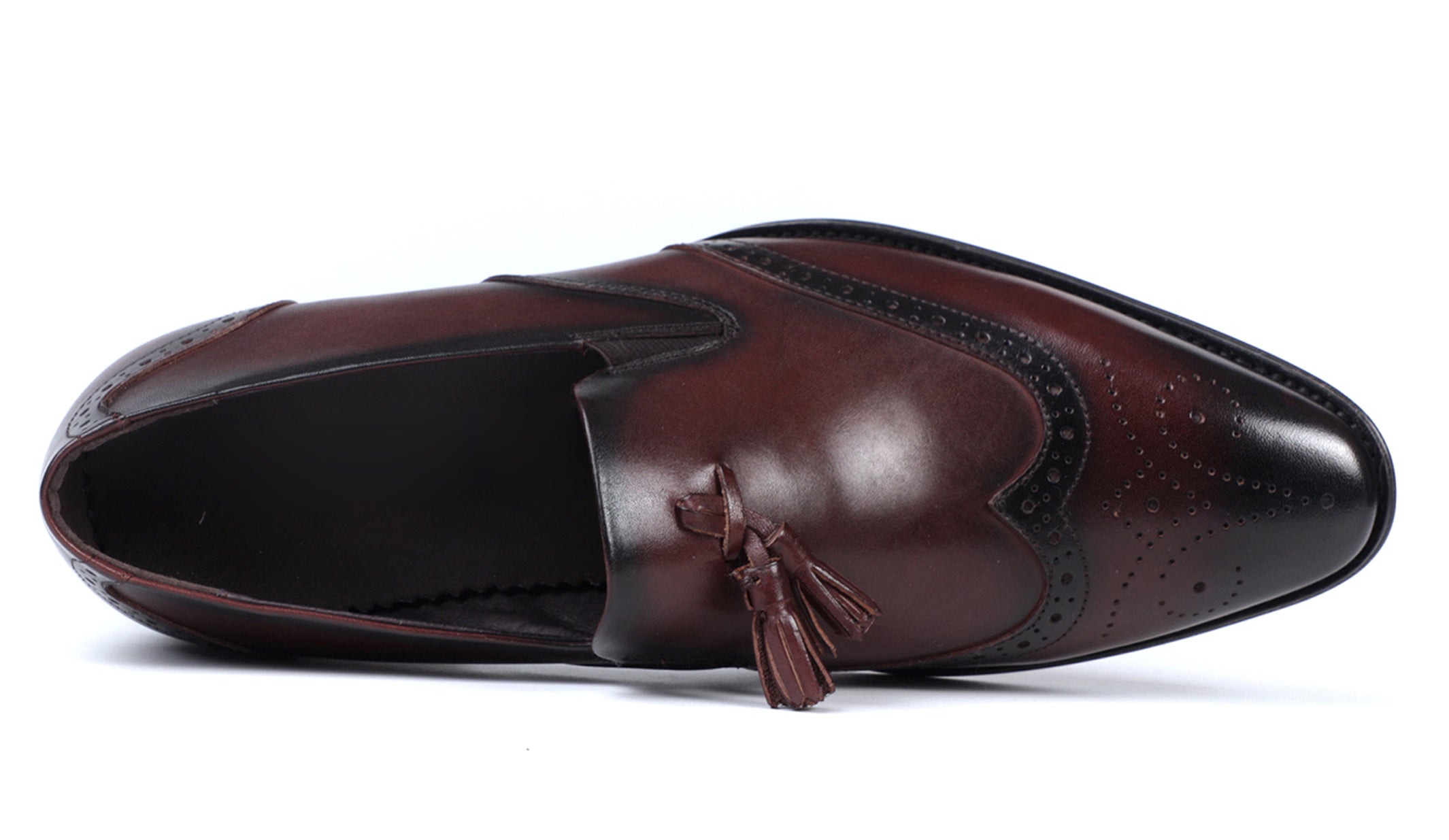 Mocasines formales de cuero con borlas para hombre