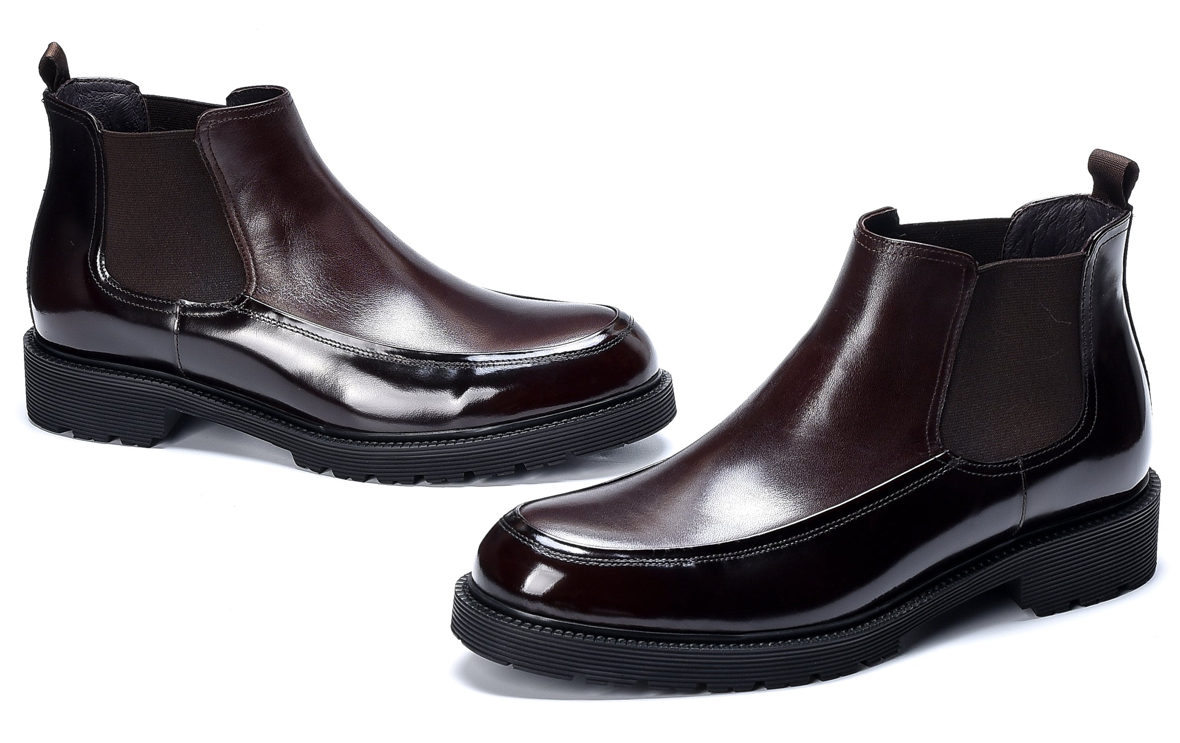 Botas Chelsea informales de cuero para hombre 