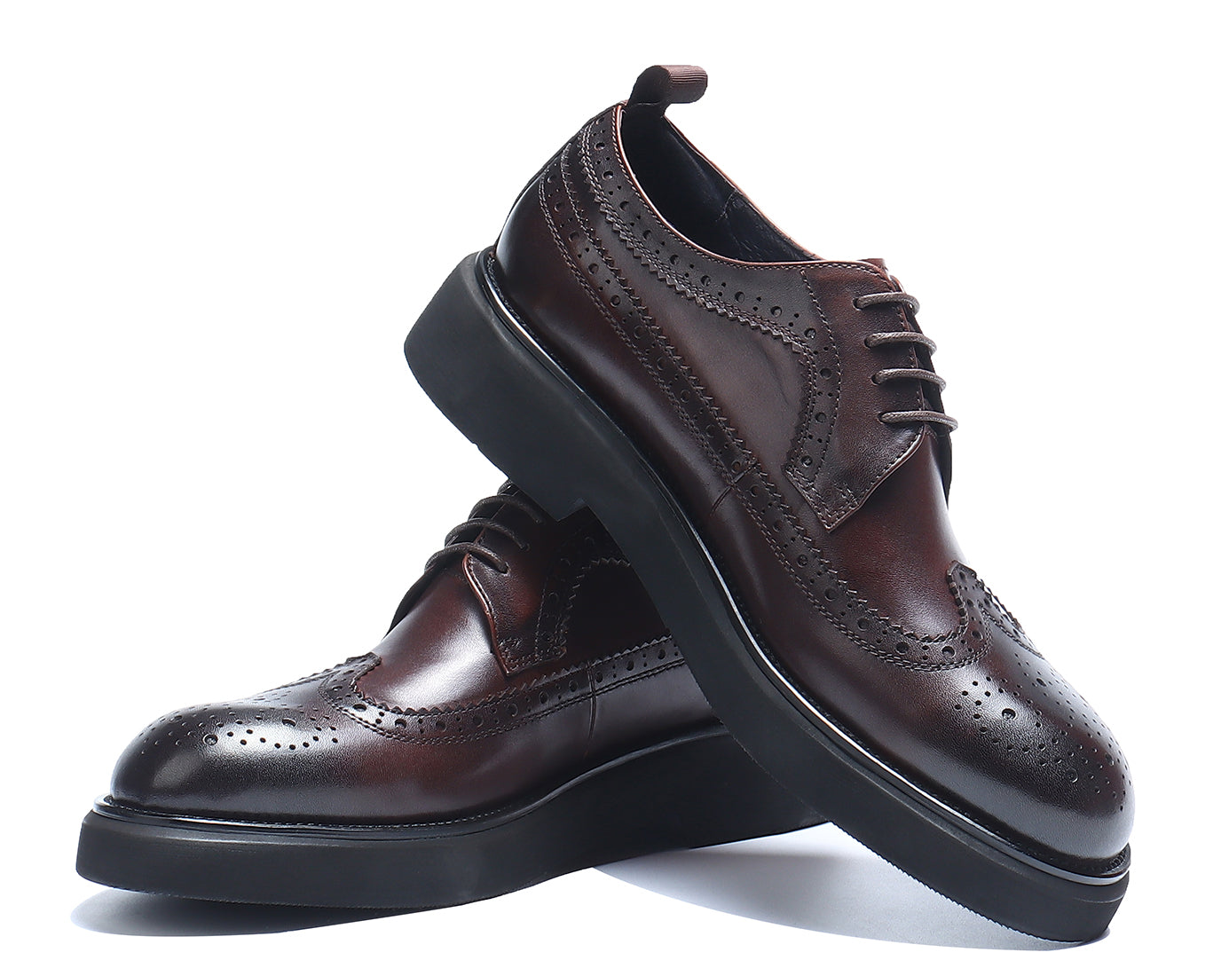 Derby de cuero Brogue Fashion para hombre 