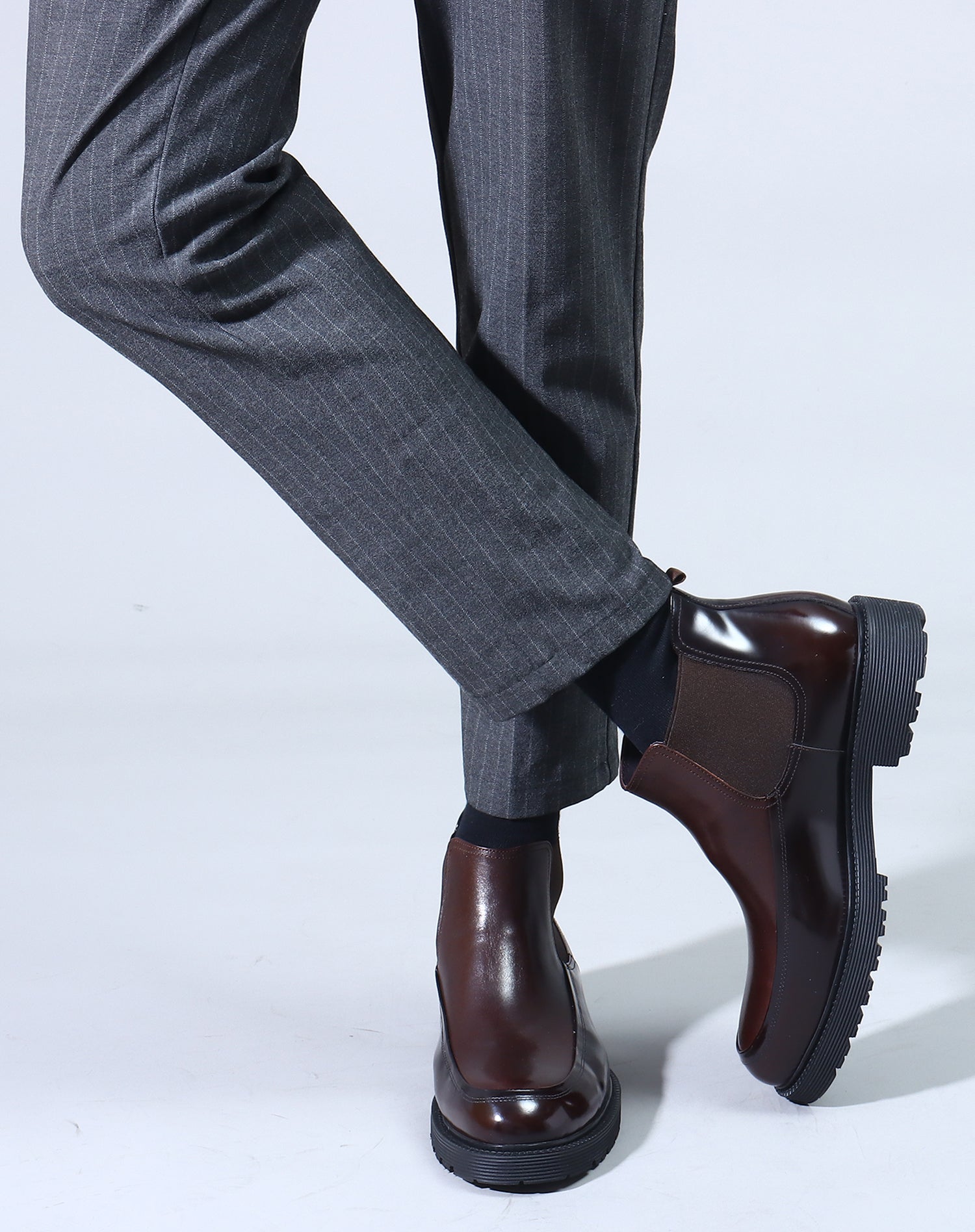 Botas Chelsea informales de cuero para hombre 