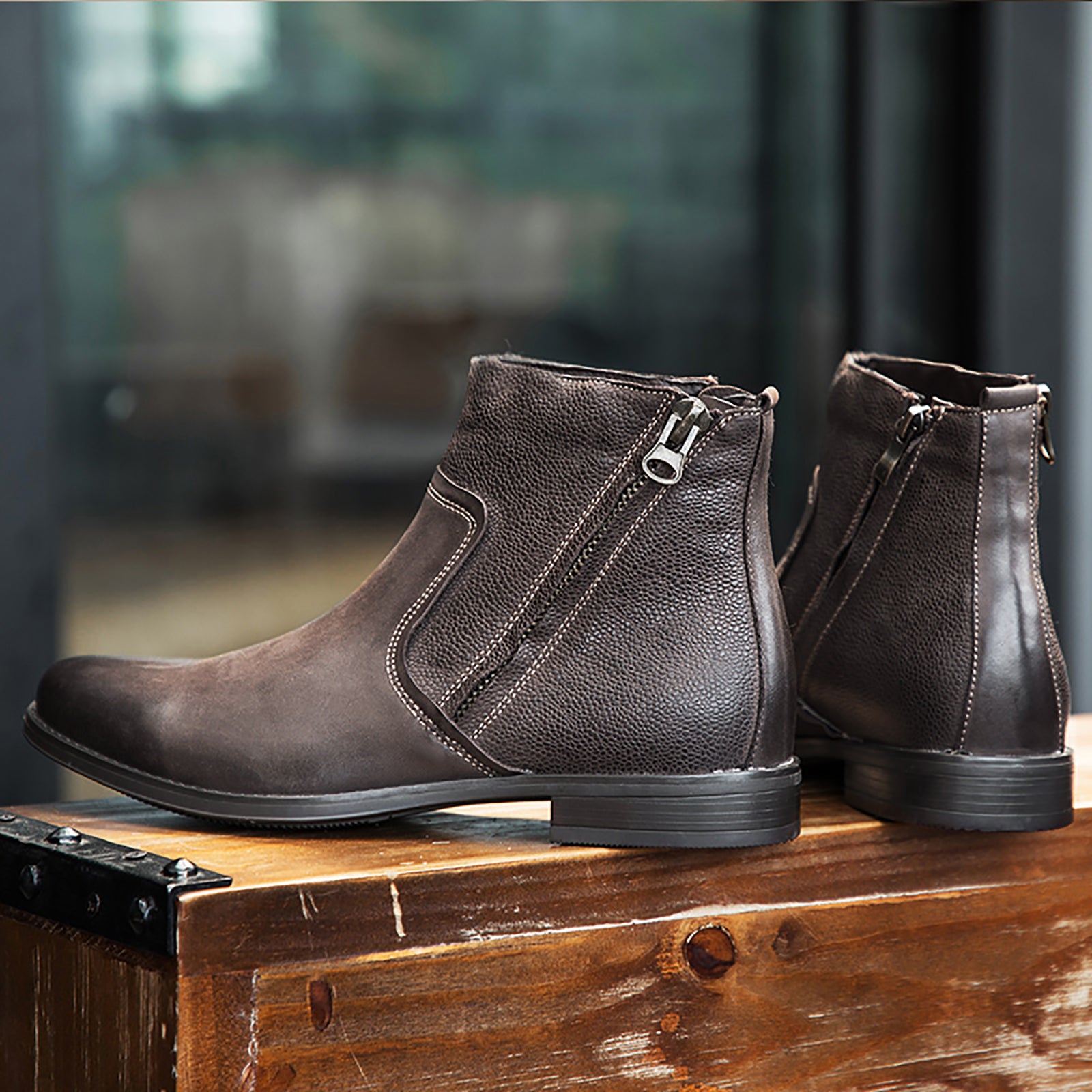 Botas Chelsea con punta en punta para hombre 