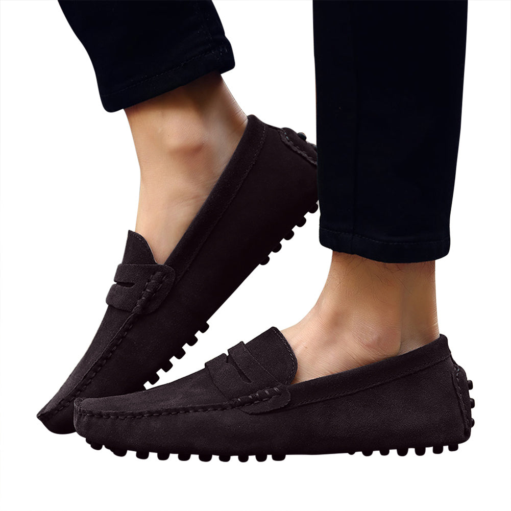 Men's Classic Suede Penny Driving Moccasins