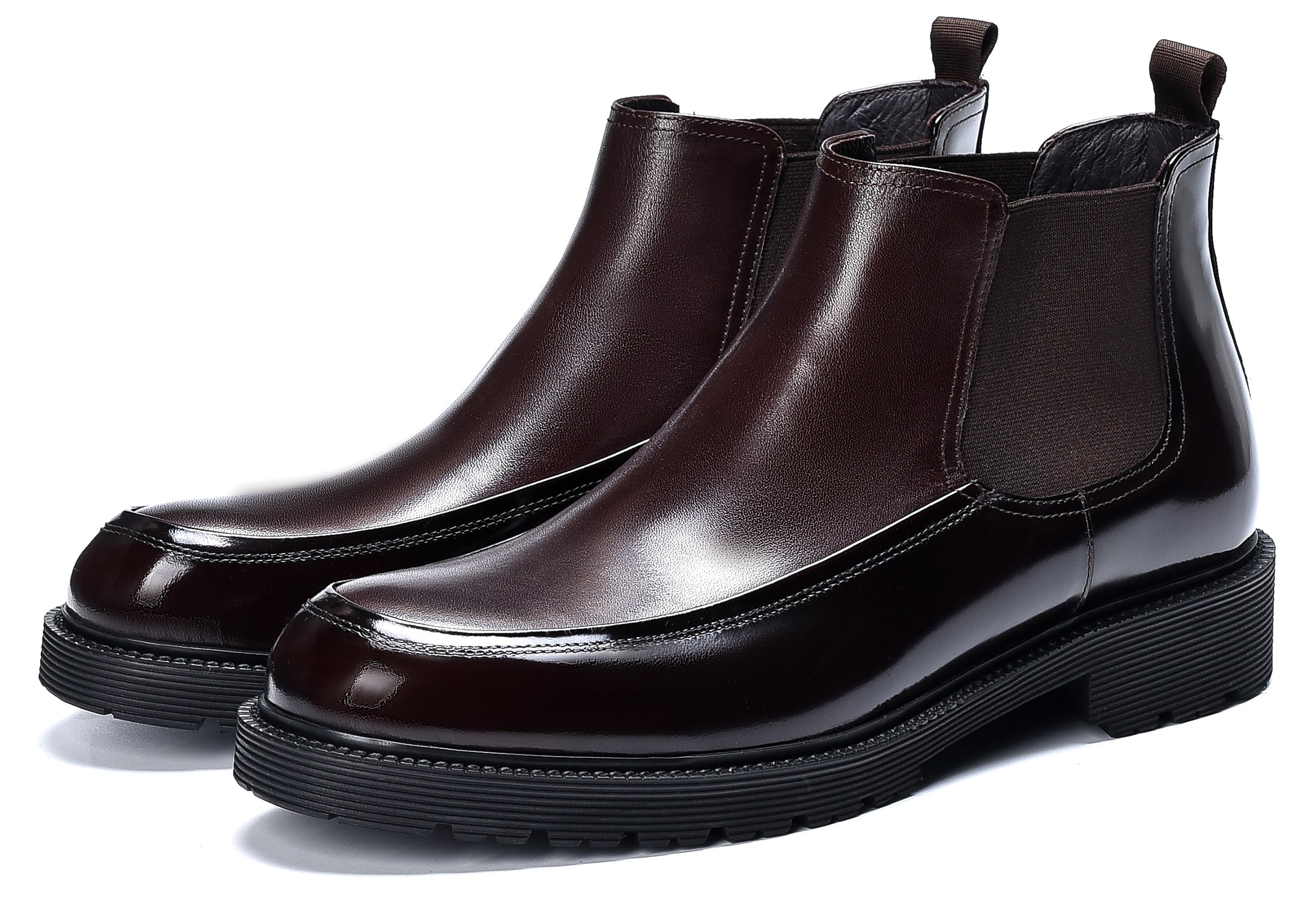 Botas Chelsea informales de cuero para hombre 