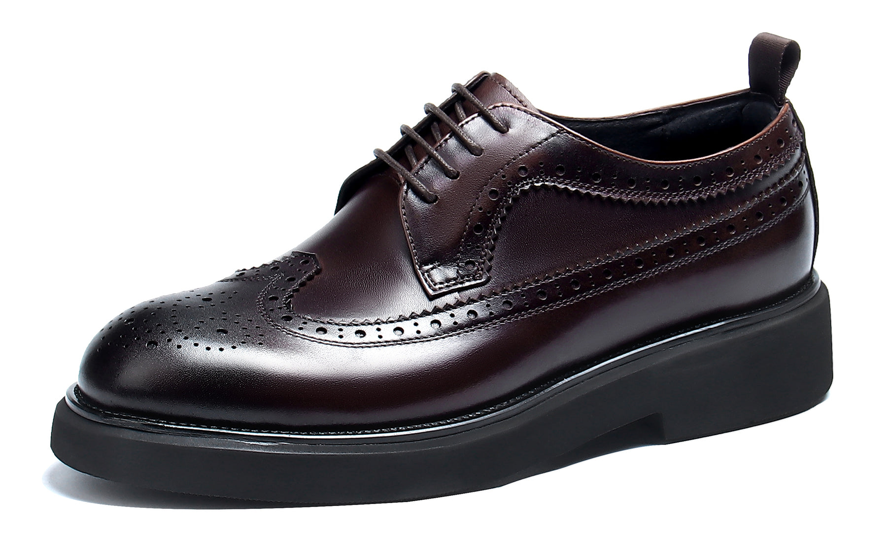 Derby de cuero Brogue Fashion para hombre 