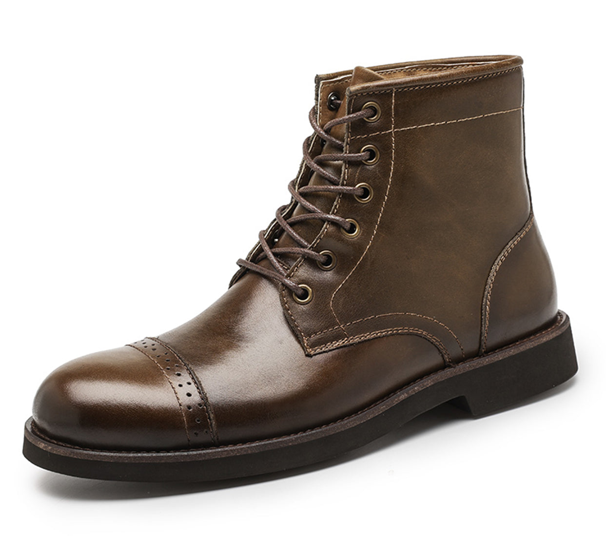 Botas utilitarias de vestir brogues para hombre