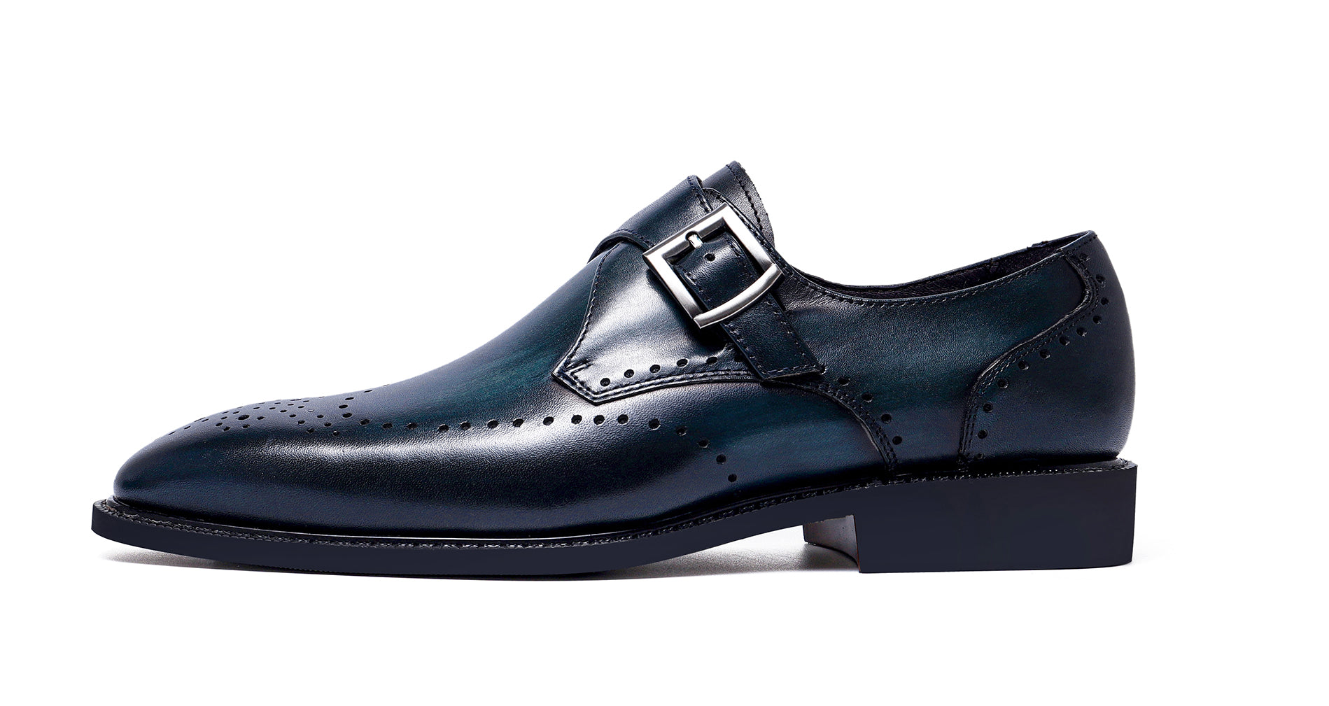 Mocasines formales con correa retro para hombre