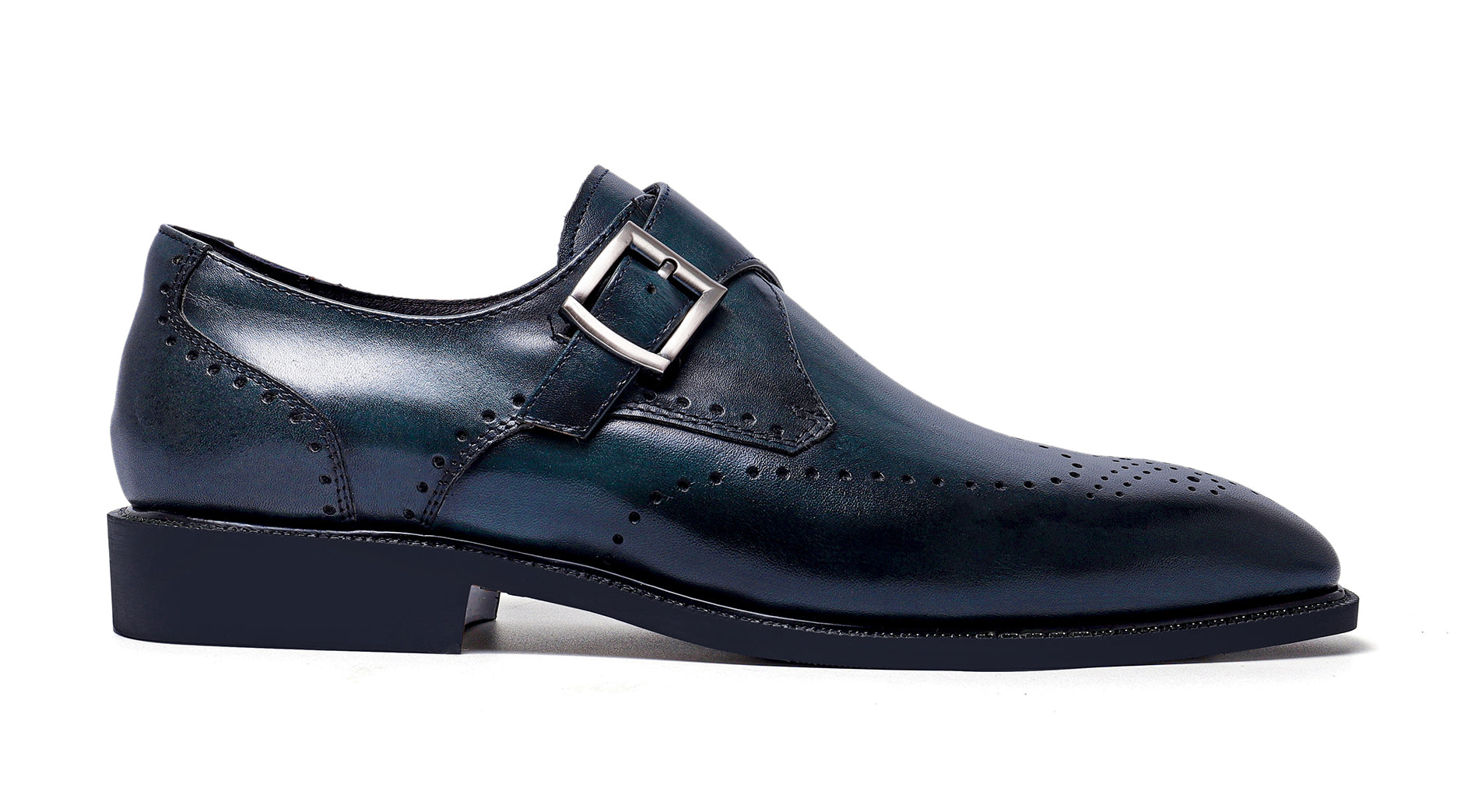 Mocasines formales con correa retro para hombre