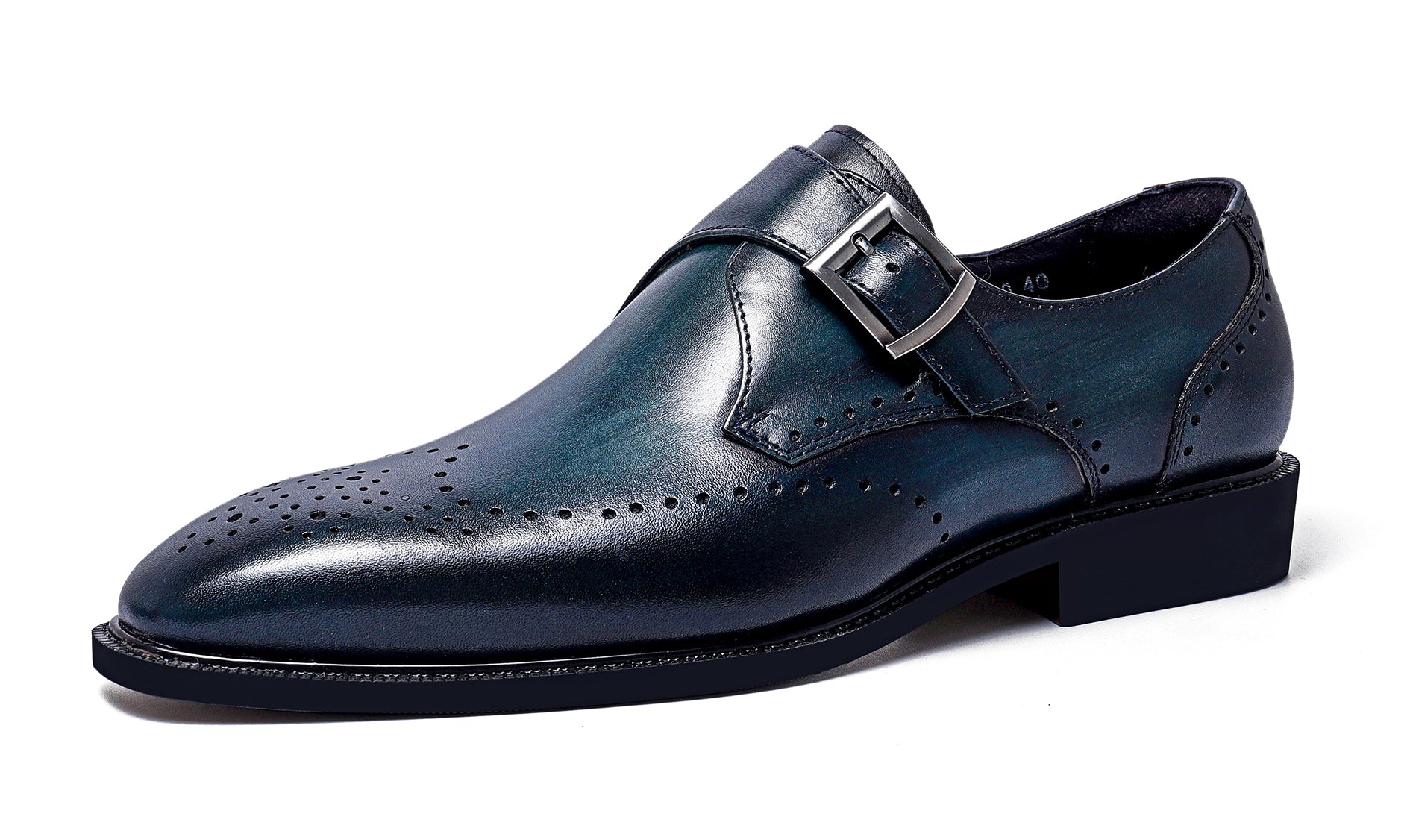 Mocasines formales con correa retro para hombre