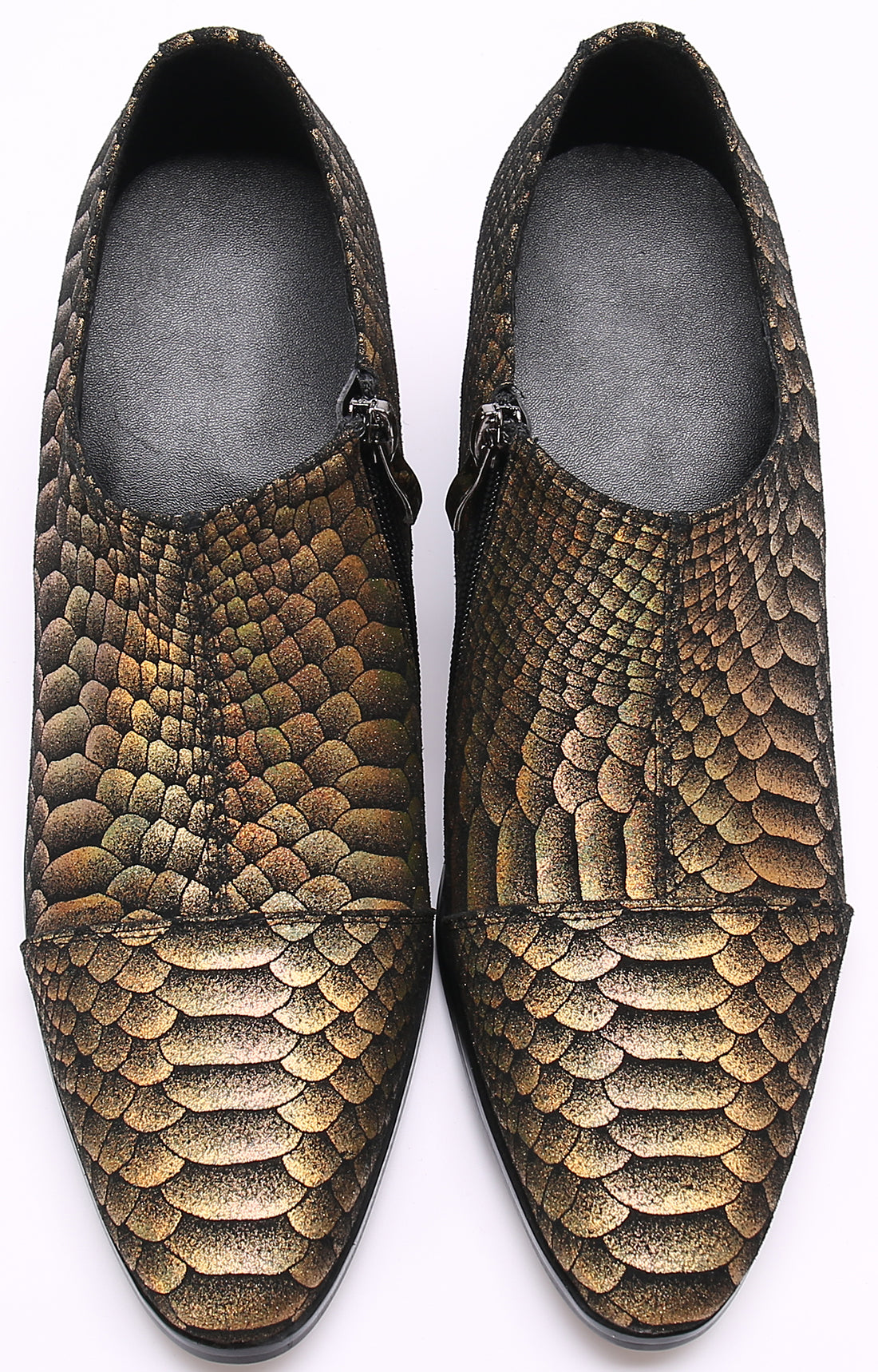 Zapatos de tacón Opera sin cordones de cuero a la moda para hombre