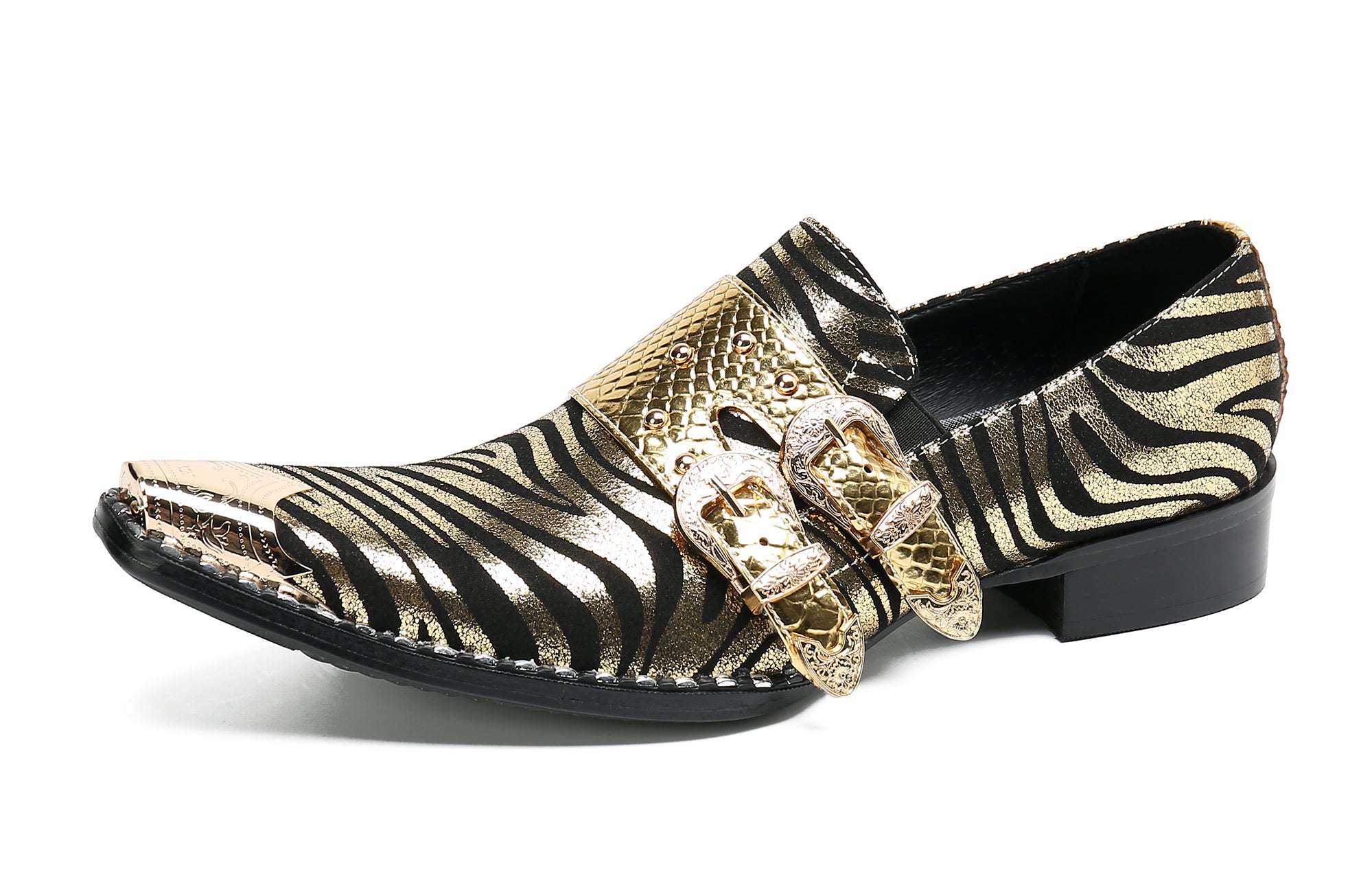 Men's Western Loafer Buckle Metal Tip