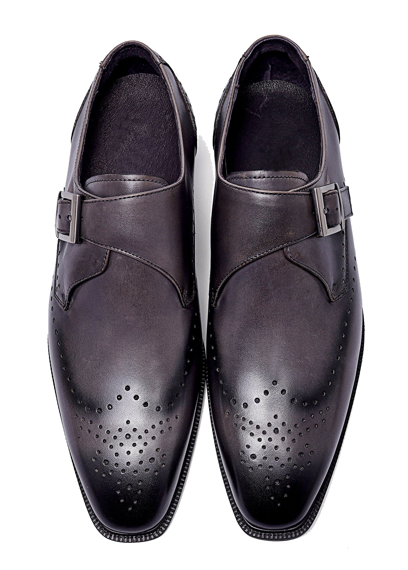 Mocasines formales con correa retro para hombre