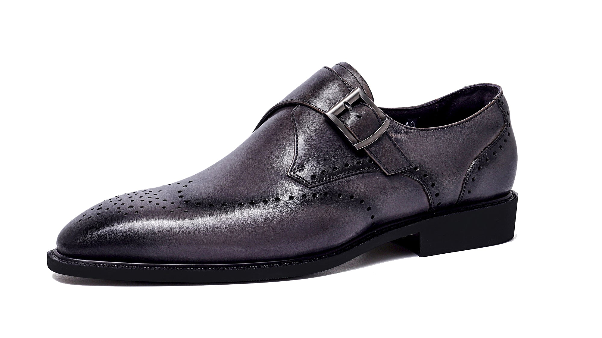 Mocasines formales con correa retro para hombre