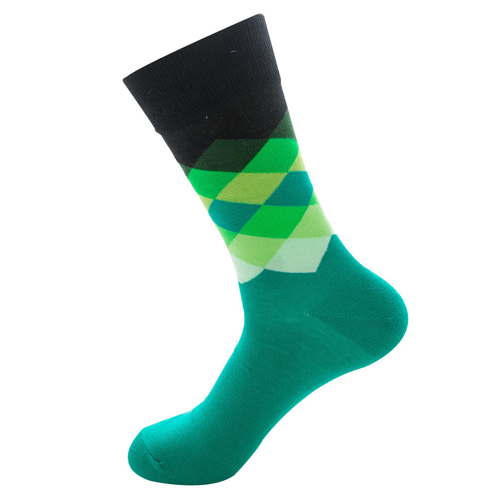 Colorful Argyle Socks 1 Pair Set