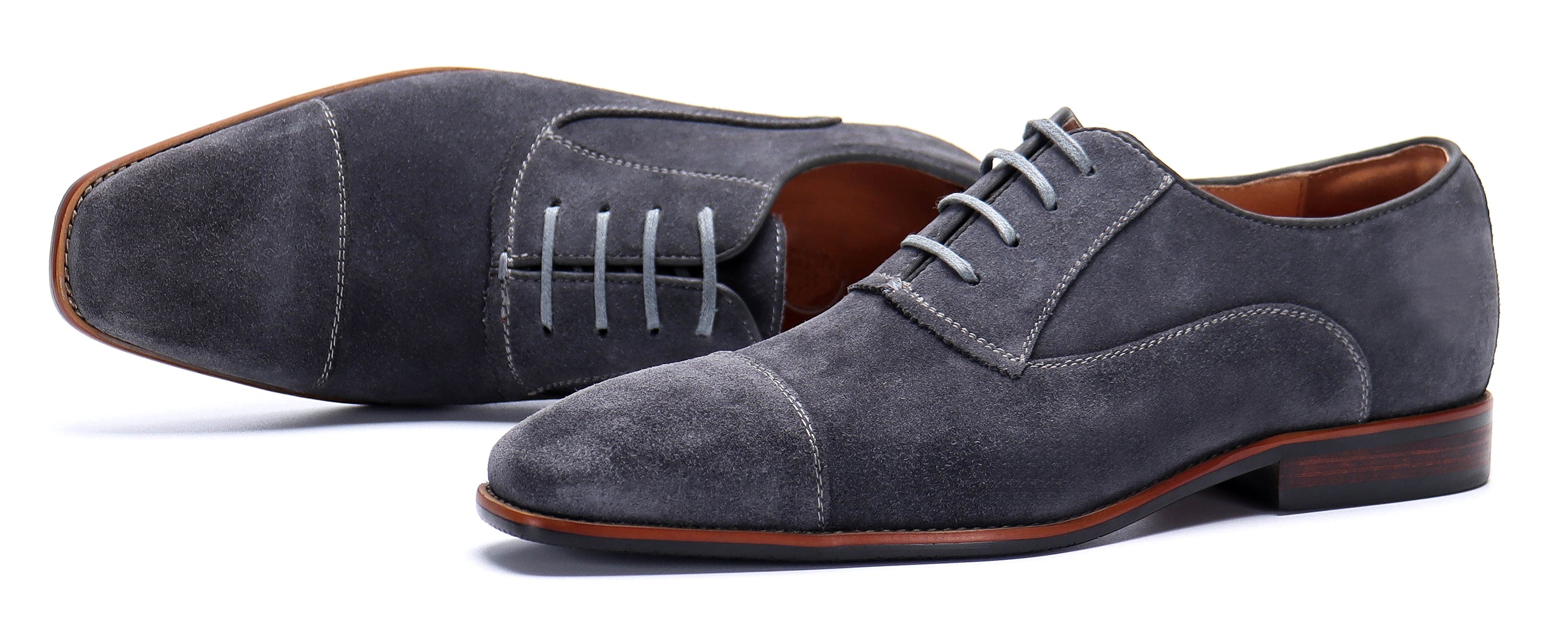 Oxfords de piel de ante transpirable para hombre 