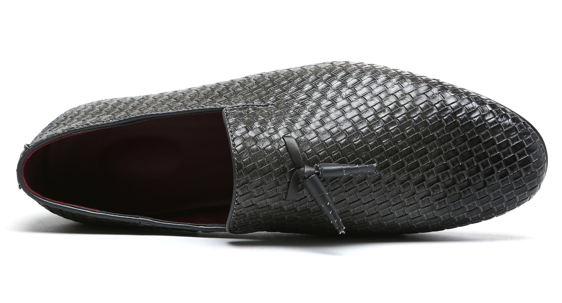 Mocasines con borlas tejidas para hombre Negro Azul Gris 