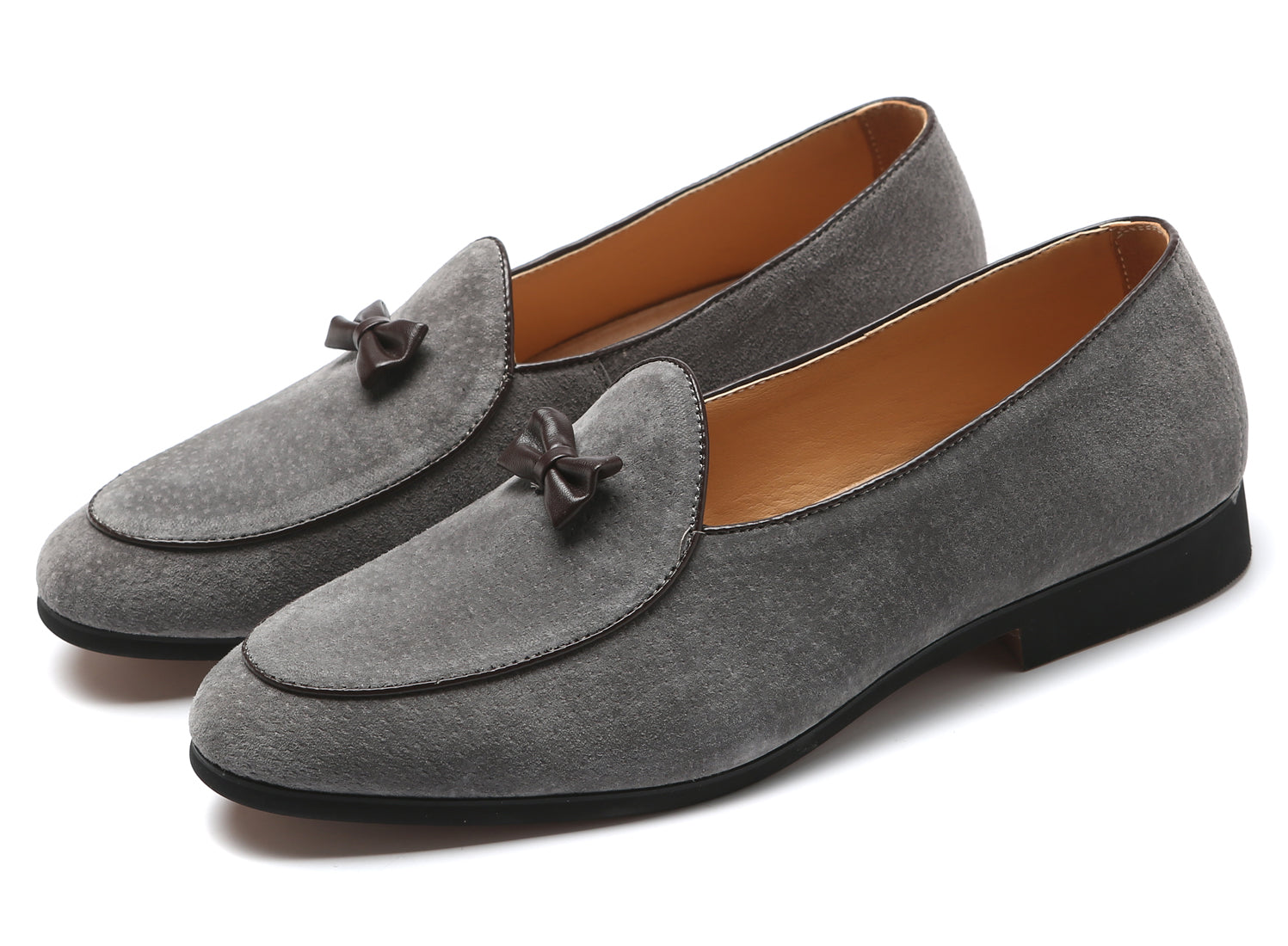 Men's Suede Bow Loafers