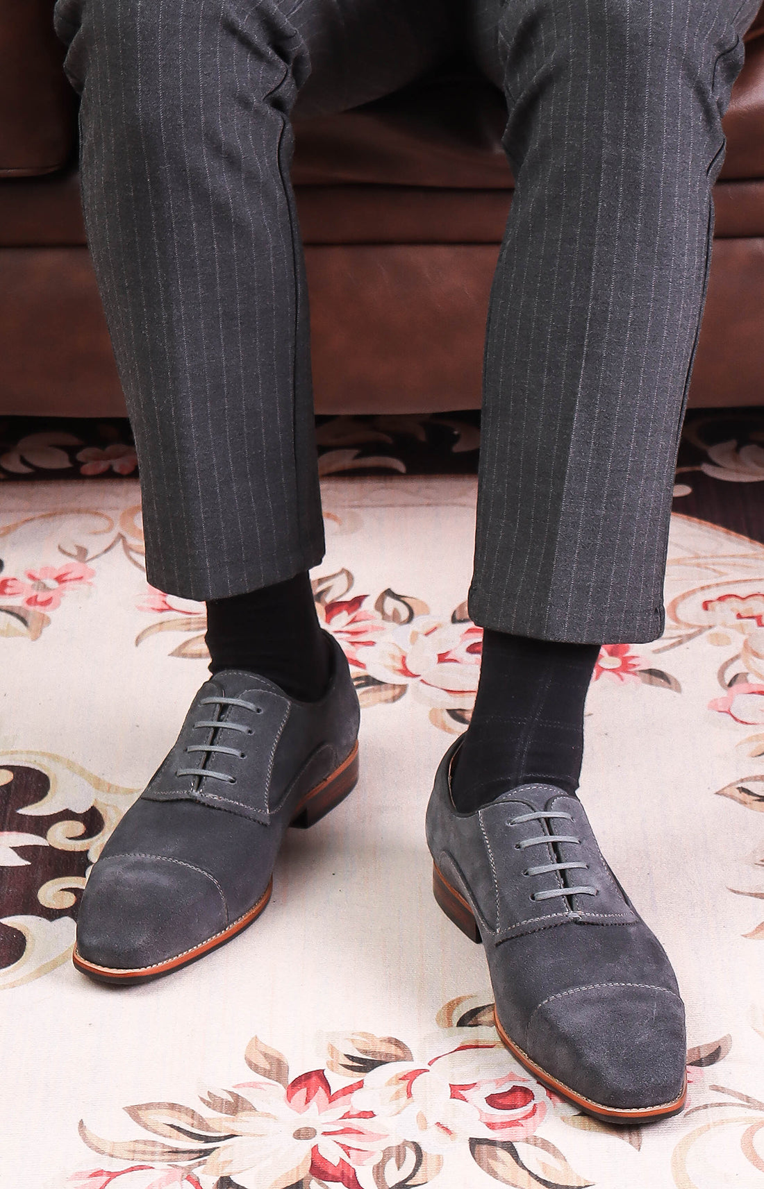 Oxfords de piel de ante transpirable para hombre 