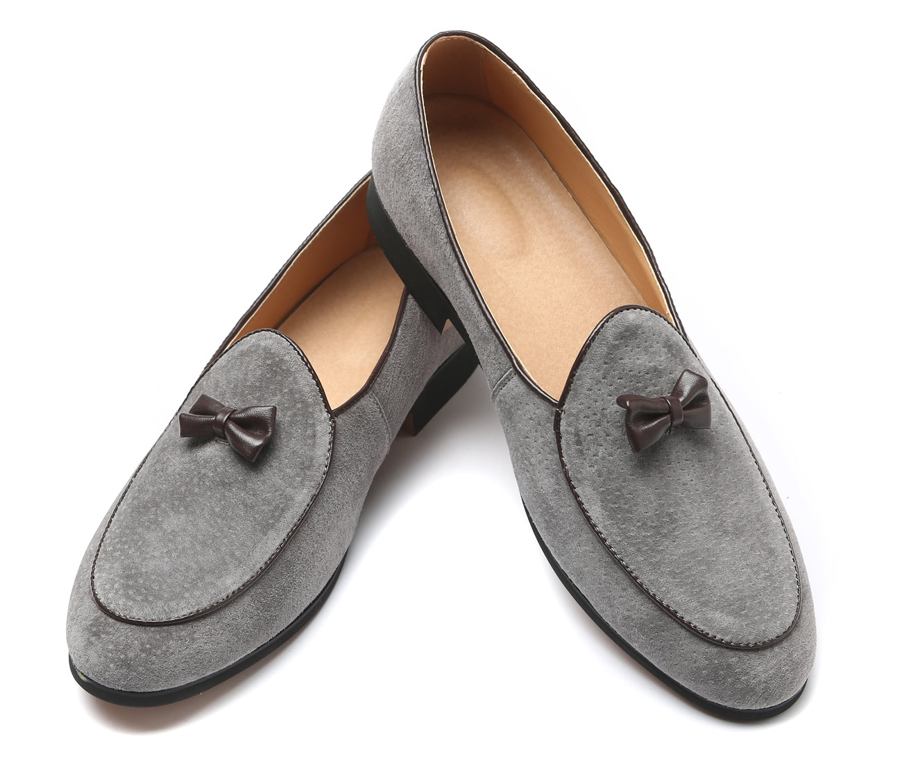 Men's Suede Bow Loafers