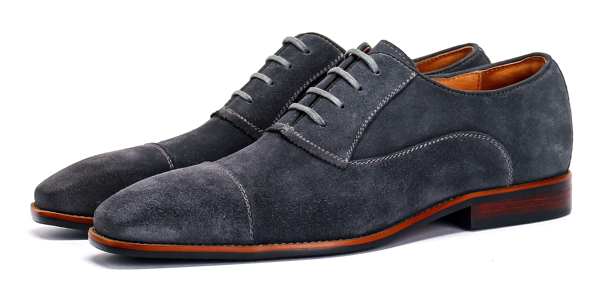 Oxfords de piel de ante transpirable para hombre 