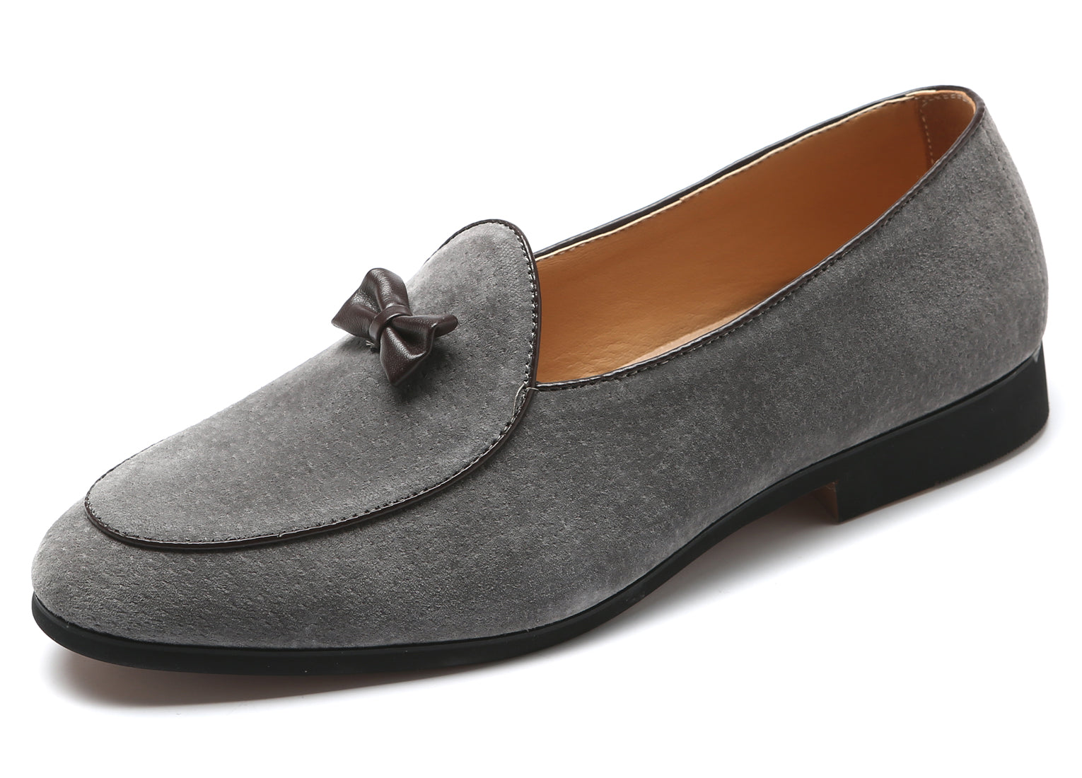 Men's Suede Bow Loafers