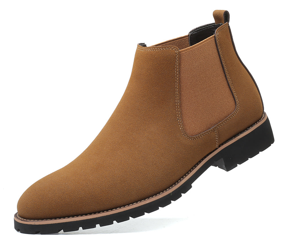 Botas Chelsea de ante para hombre con tacón de 1 pulgada