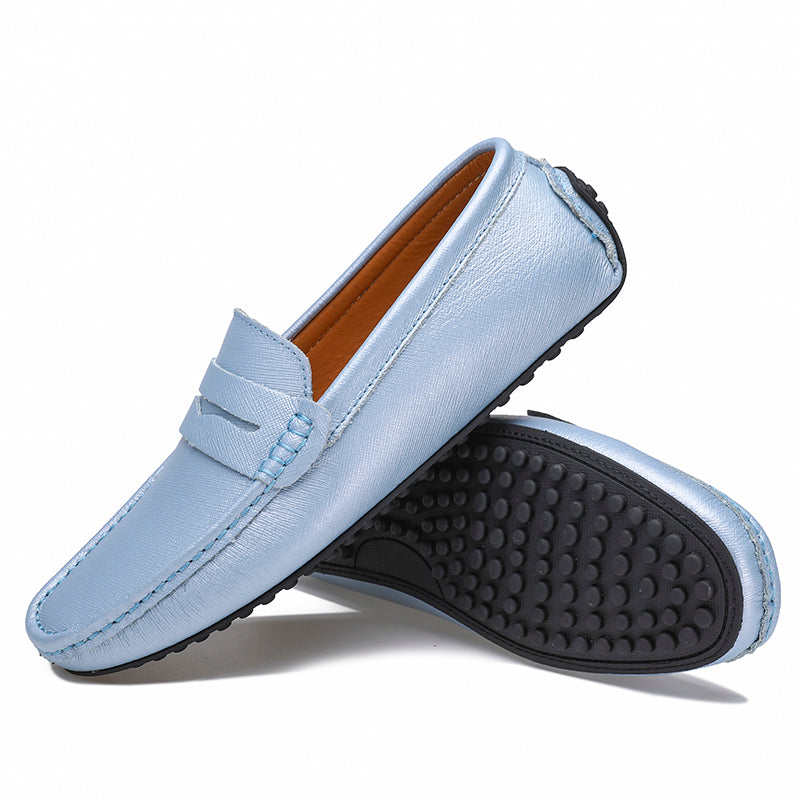 Men's Genuine Leather Plain Driving Moccasins