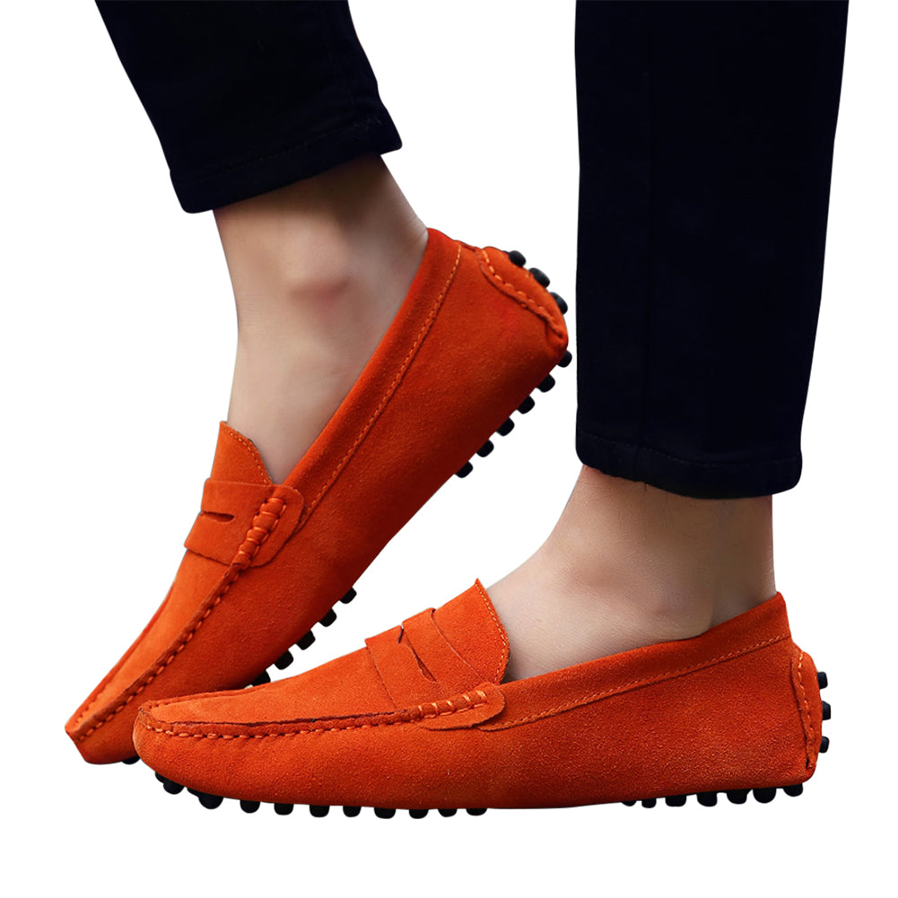 Men's Classic Suede Penny Driving Moccasins