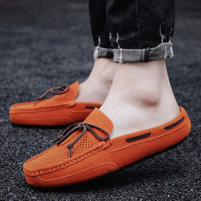 Men's Lacing Perforated Driving Clogs