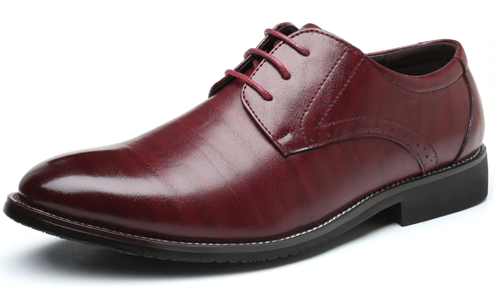 Zapatos Derby lisos Brogue para hombre