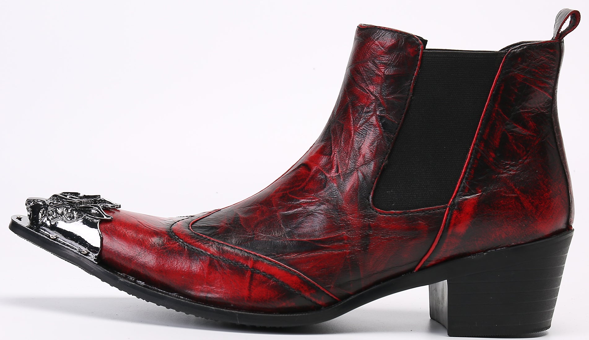 Men's Fashion Patent Leather Western Boots